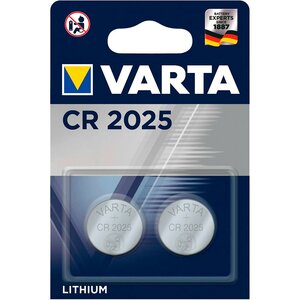 Varta CR2025 lithium knoopcel batterijen, blister 2