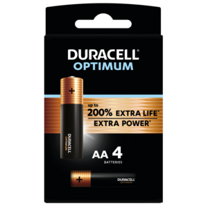  Duracell Optimum Alkaline AA batterij, blister 4