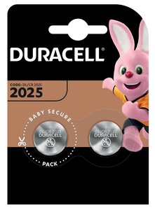 Duracell CR2025 lithium knoopcel, blister 2