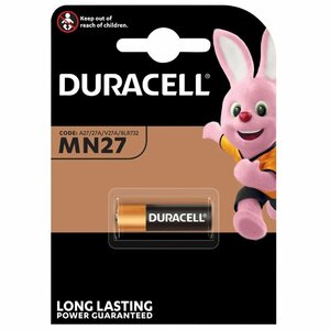 Duracell hoogvoltage alkaline batterij 27A (MN27), blister 1