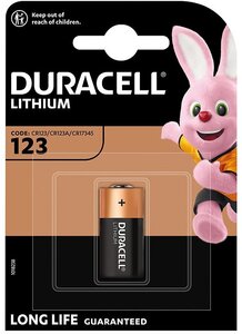 Duracell CR123A Photo Lithium (DL123A), blister 1