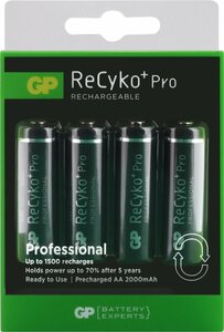       GP ReCyko+ Professional AA oplaadbare Ni-MH batterij, blister 4